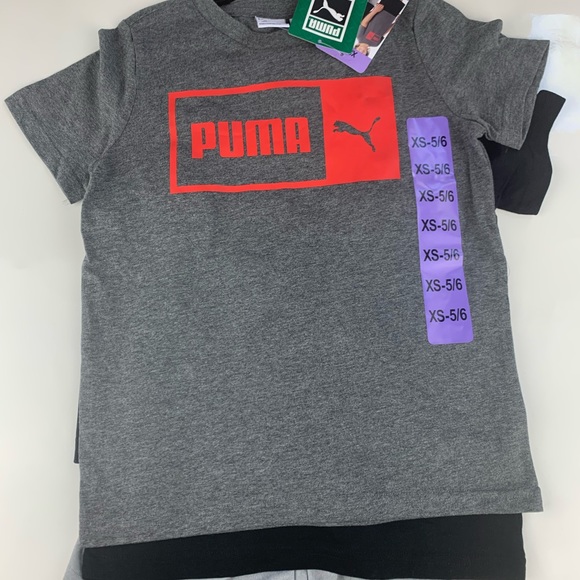 PUMA Boys' Youth 4-piece Set - BLACK (Select Size: XXS-XS) - Picture 4 of 9